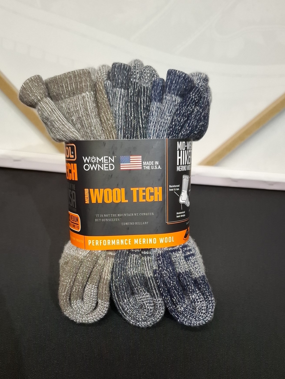 Merino Wool Tech 3-pack Socks Mens 6-9 Womens 7-10